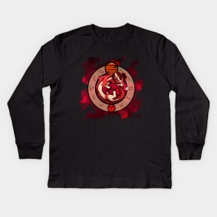 Zodiac Dragons: Aries Kids Long Sleeve T-Shirt